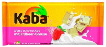 Kaba - Weiße Schokolade mit Erdbeer-Brause 85g